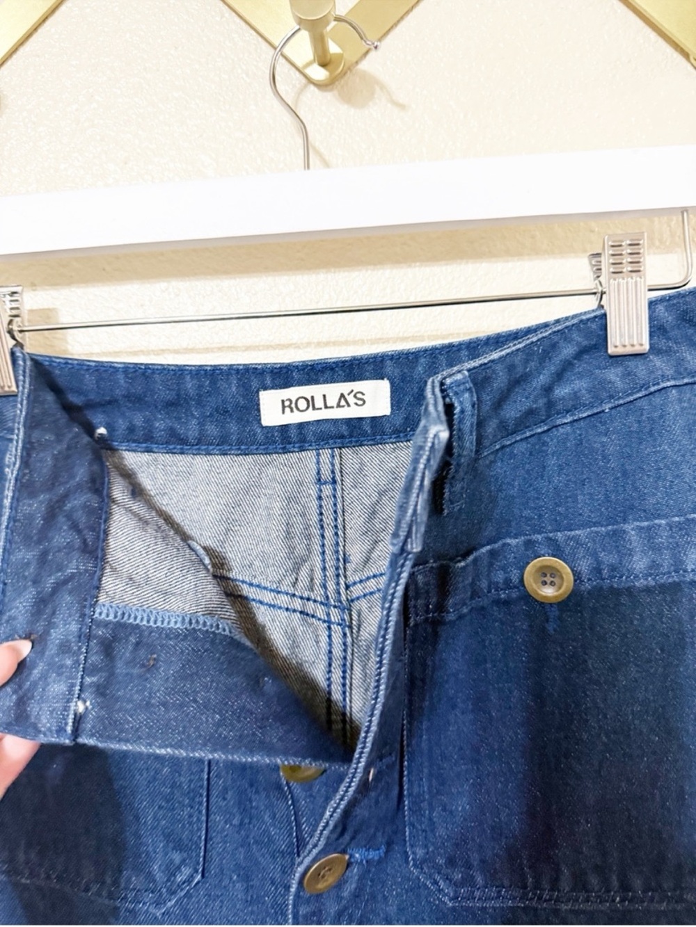 Rollas Studio Flare Button Fly Sailor Free People Shopbop Jeans in Lou Blue 31